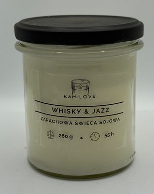 Świeca sojowa WHISKY &amp; JAZZ