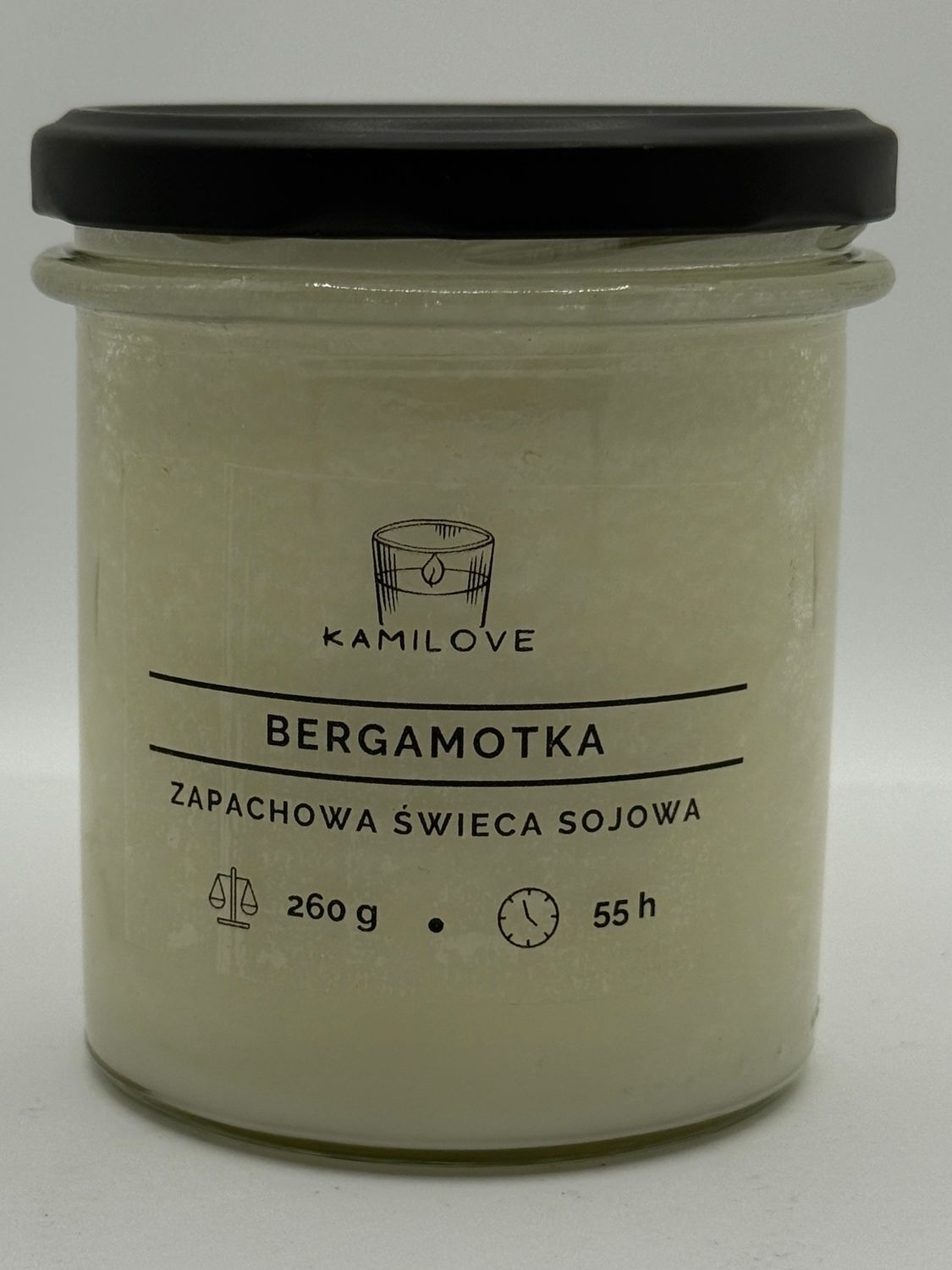 Świeca sojowa BERGAMOTKA