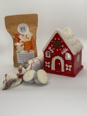 Pachnący Box świąteczny czerwony domek - CHOCOLATE-ORANGE