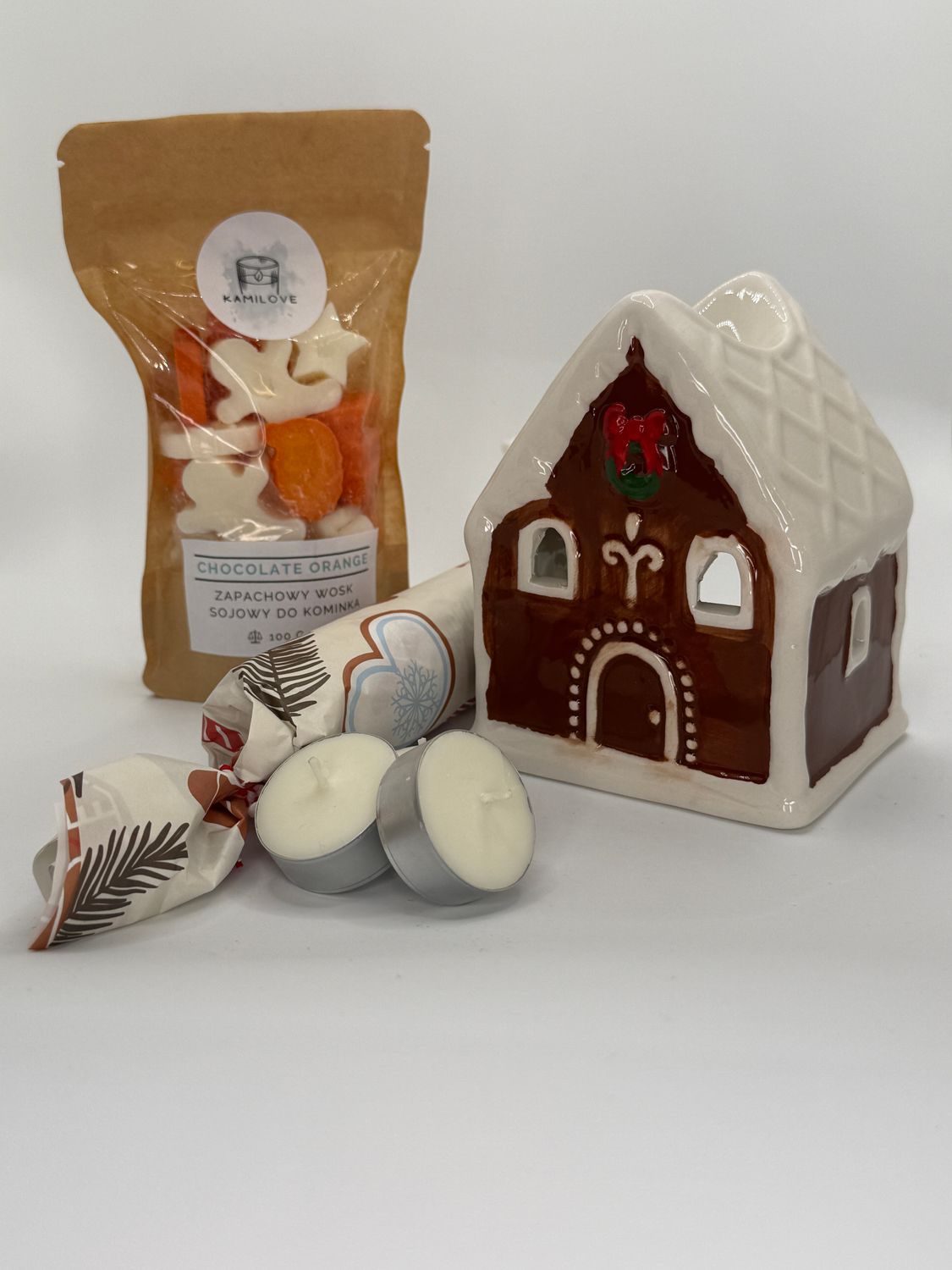 Pachnący Box świąteczny brązowy domek - CHOCOLATE-ORANGE