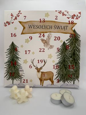 Kalendarz adwentowy - sojowe woski zapachowe