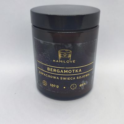 Świeca sojowa BERGAMOTKA