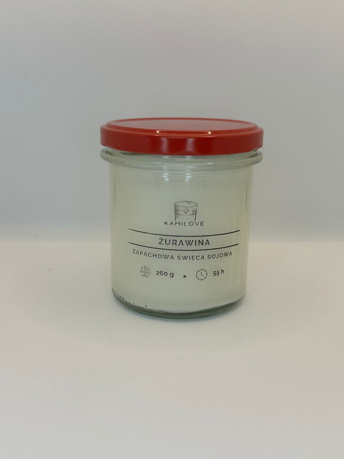 Świeca sojowa ŻURAWINA