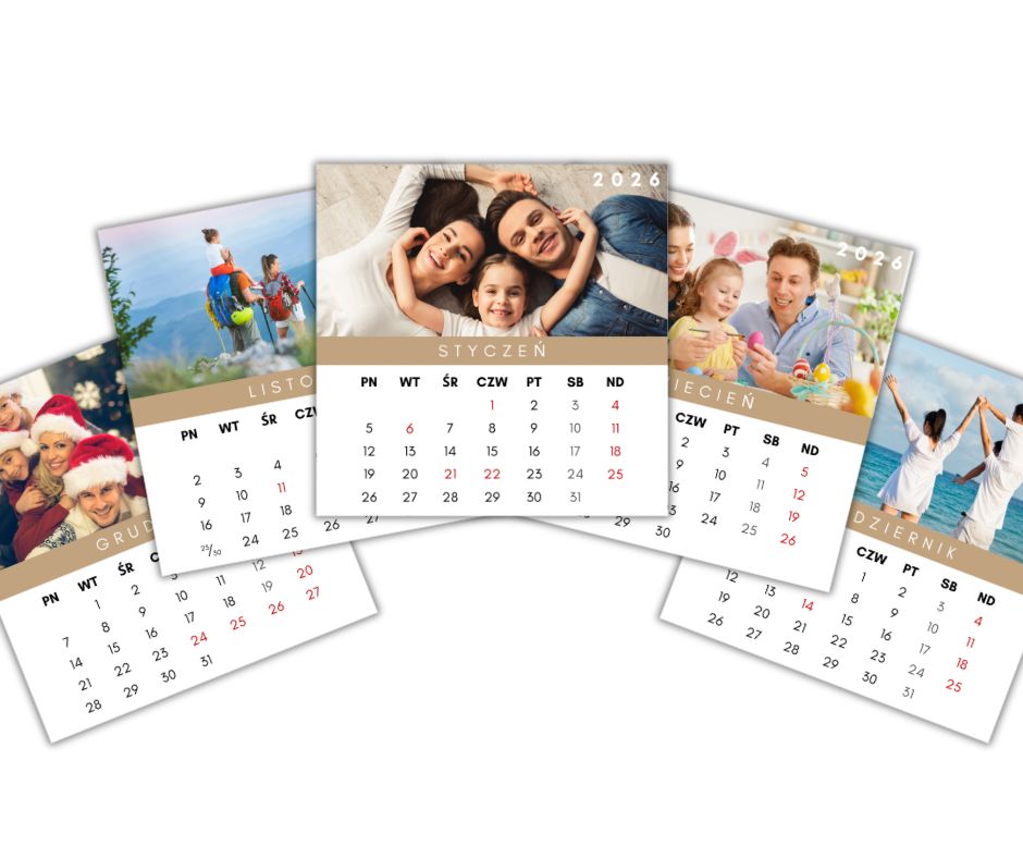 Personalizowany kalendarz magnetyczny - wymiary 10x10 cm