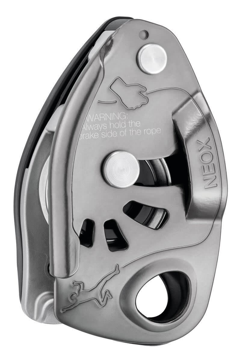 Petzl Neox Belay Device, Color: Light Grey