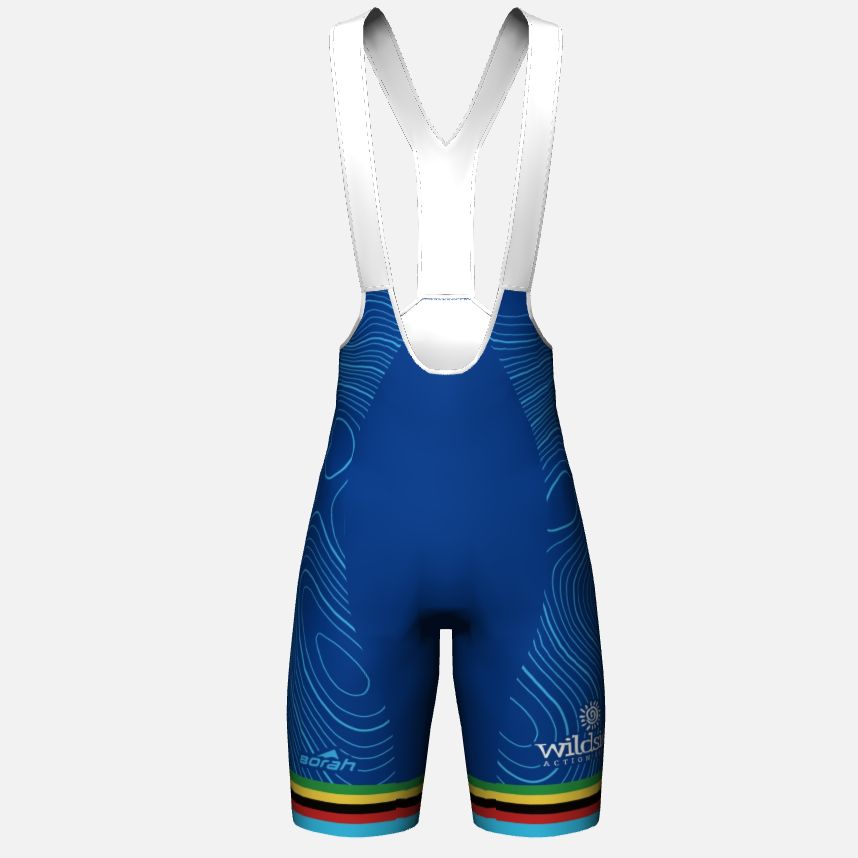 Men's Wildside Ultra Bib Short, Color: Blue, Size: S