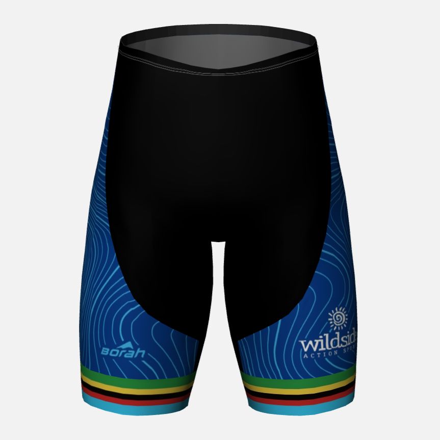Men's Wildside Pro Cycling Short, Color: Blue, Size: S