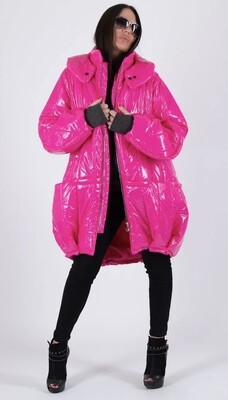 Hot Pink Winter Wadded Coat