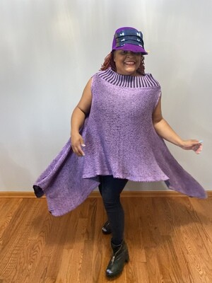 Swing With Me Poncho - Purple