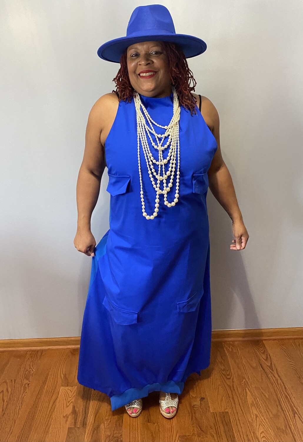 Royal Blue Deconstructed Dress