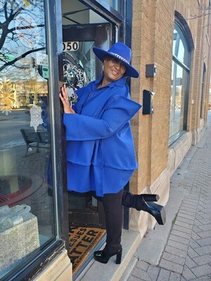 Royal Blue Wool Coat