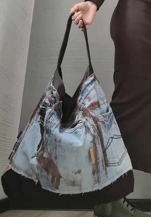 Oversize Denim Bag