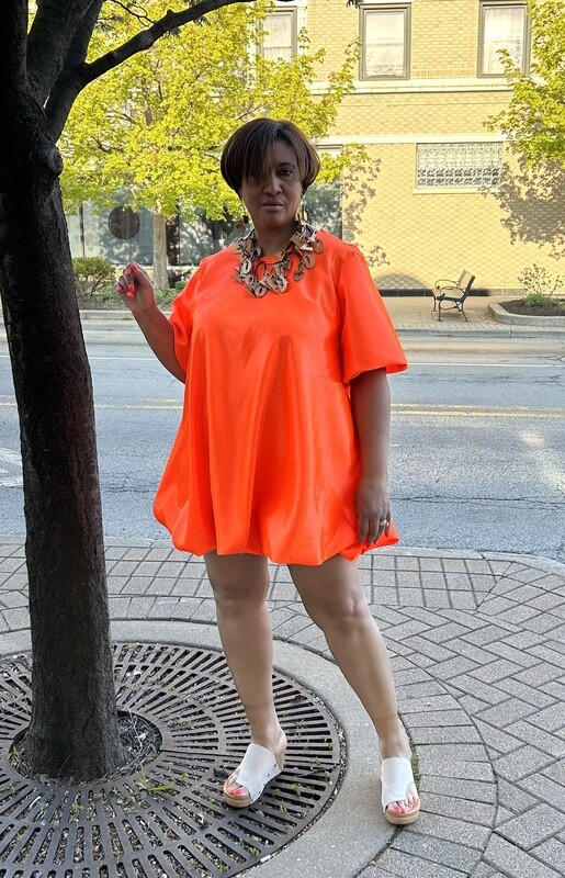 Balloon Dress Orange
