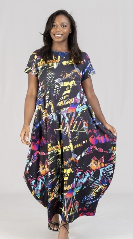 Fun Print Maxi Dress