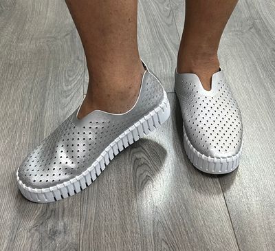 Comfy Silver Loafer