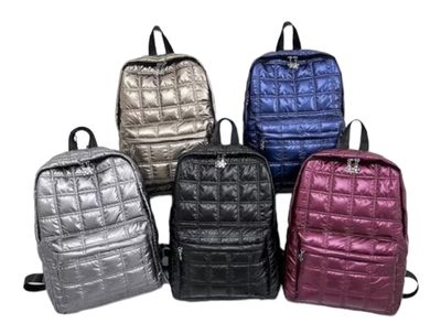 Metallic Puffer Backpack