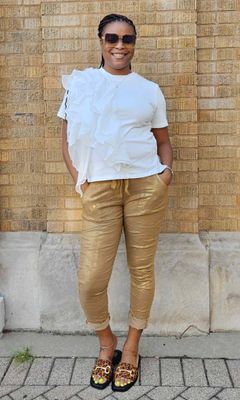 Caramelized Shiny Pants