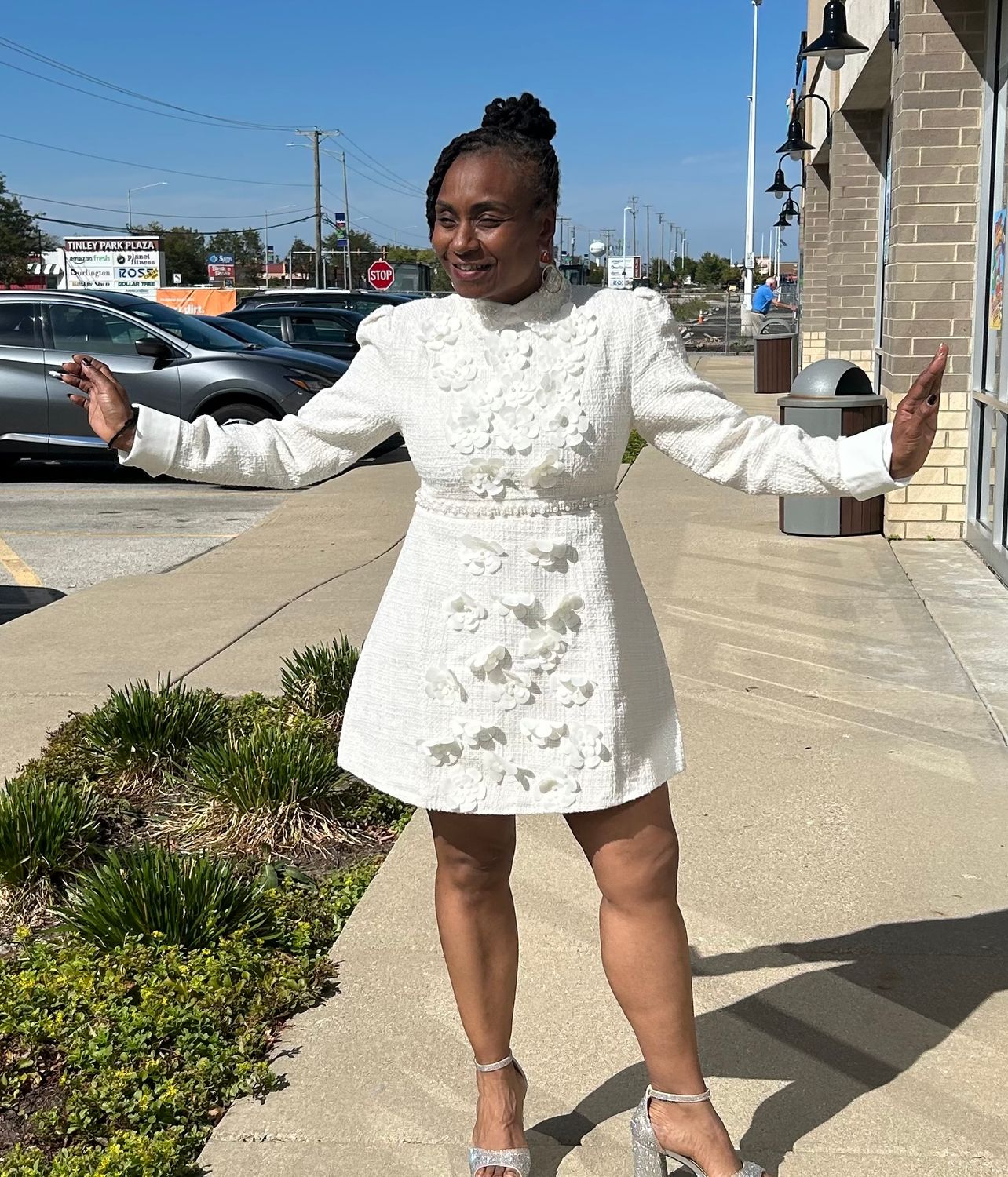 Floral Embellishment Dress