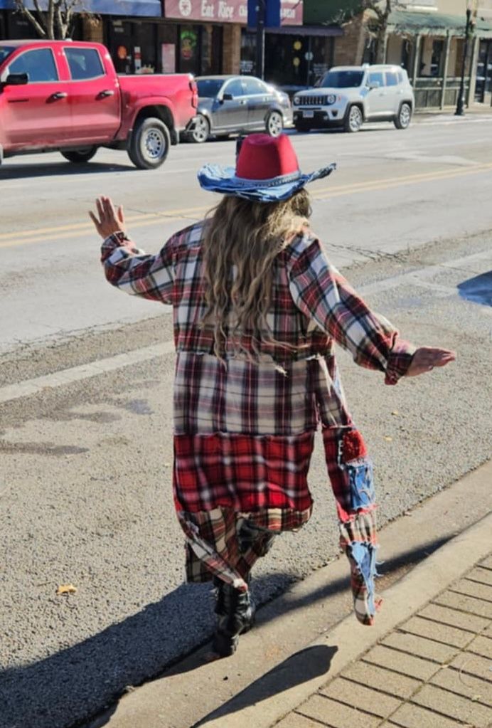 A Touch of Sequin Plaid Duster