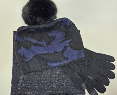 Sparkly Navy Camo 3 Pc. Set