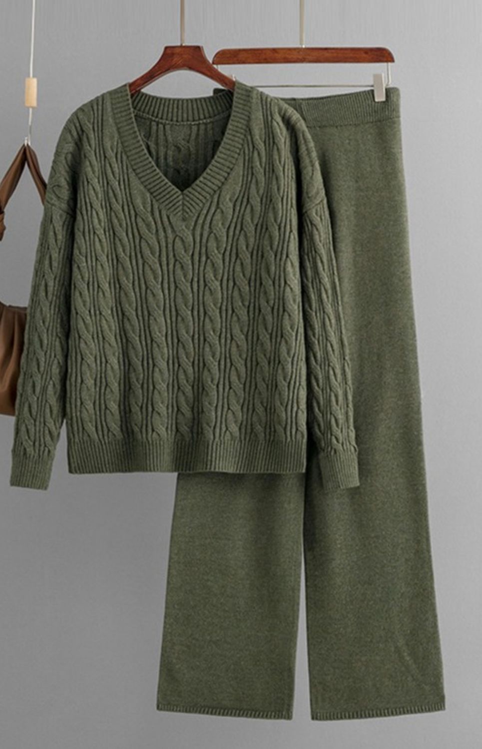 Cable Knit Sweater &amp; Pant Set