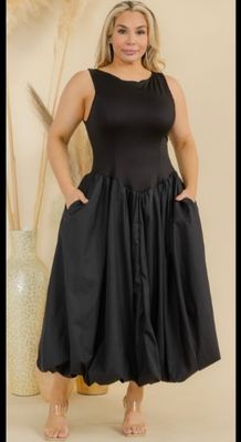 Blossom &amp; Balloon Dress - Black