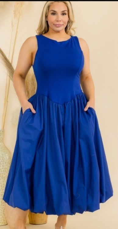 Blossom &amp; Balloon Dress - Royal