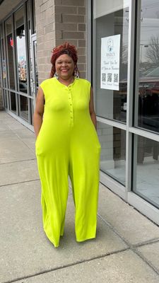 Lime Palazzo Jumpsuit