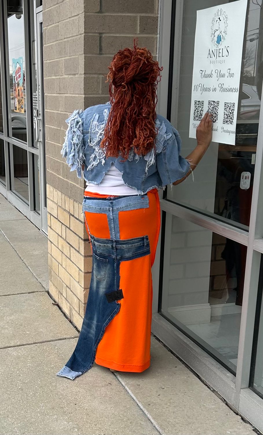 Funky Jeans On A Skirt