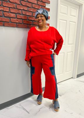 Gauging In Red Pants
