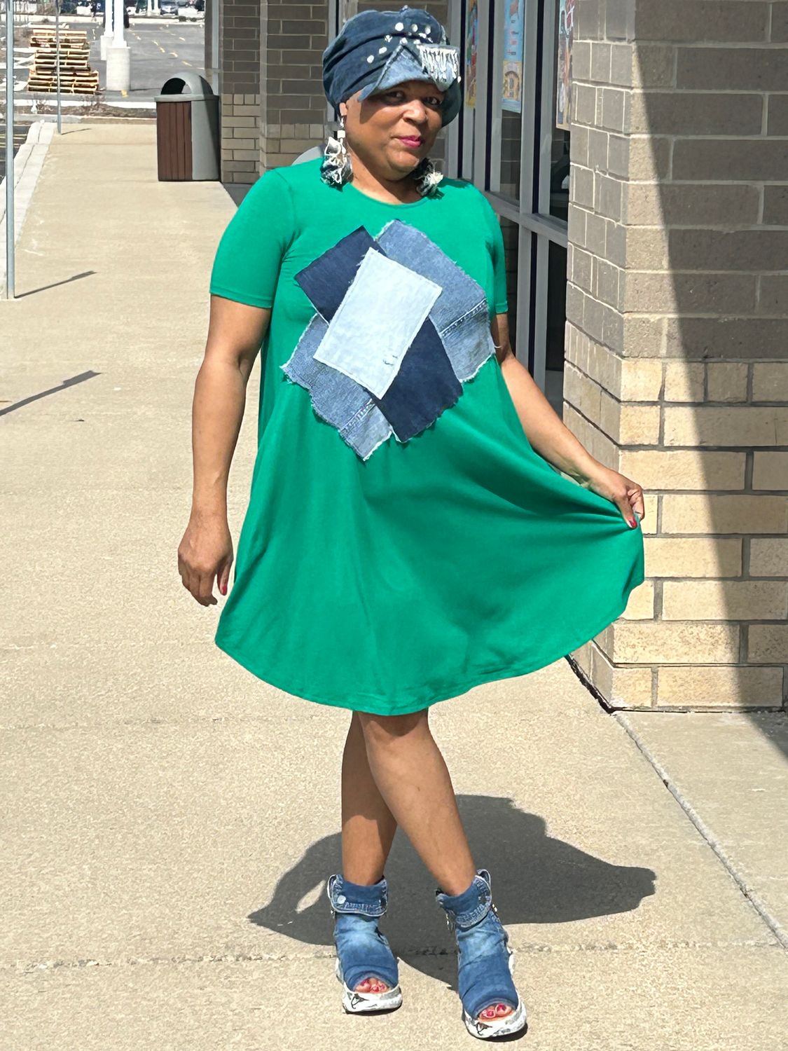 Denim Kelly Patchwork Dress