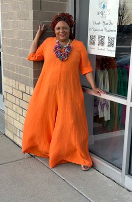 Linen Palazzo Jumpsuit