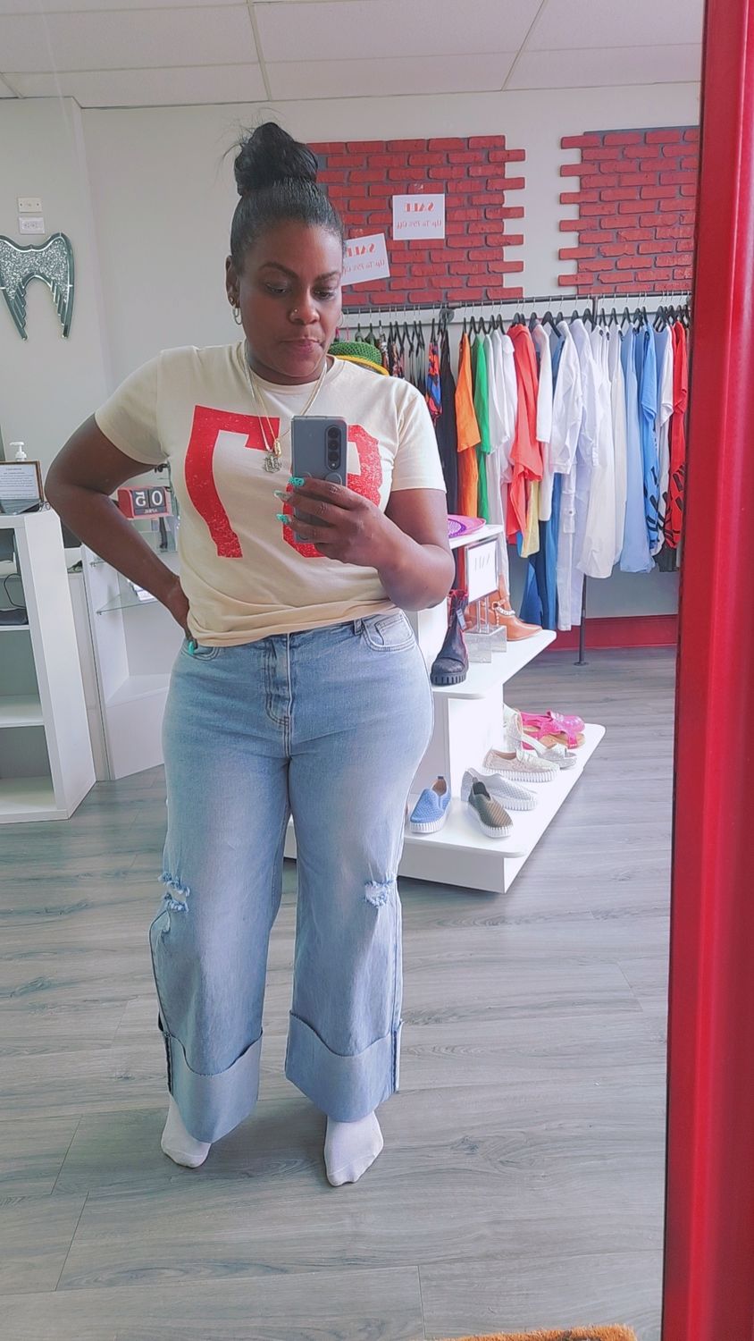 Cuffed Jeans