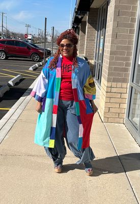 Color Block Duster