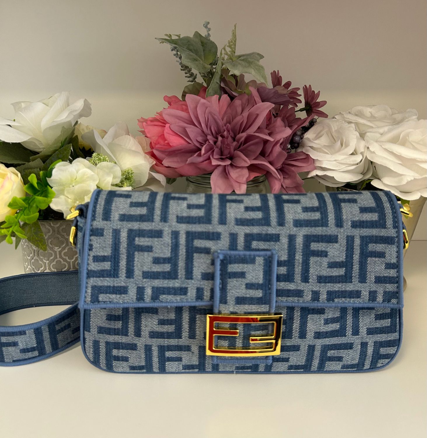 FF Denim Crossbody