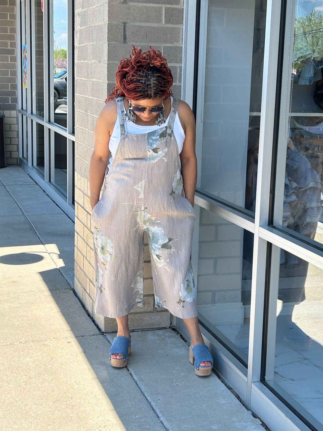 Floral Linen Jumpsuit