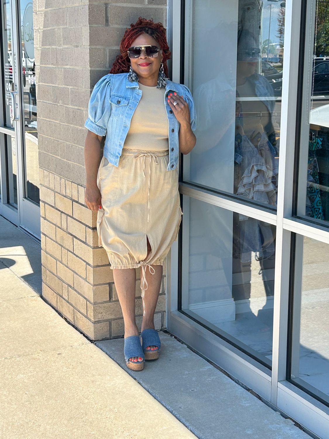Puff Sleeve Denim Jacket