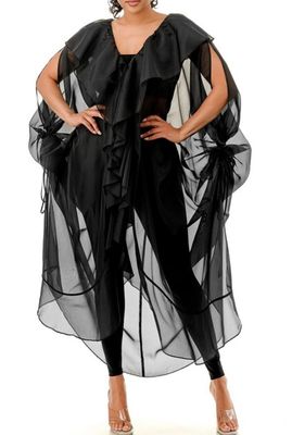 Sheer-N-Black Organza Dress