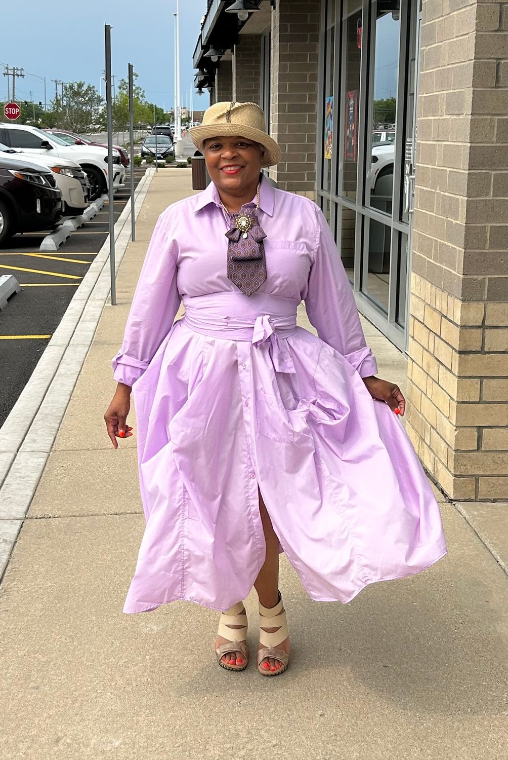 Just Shirts Dress Lilac