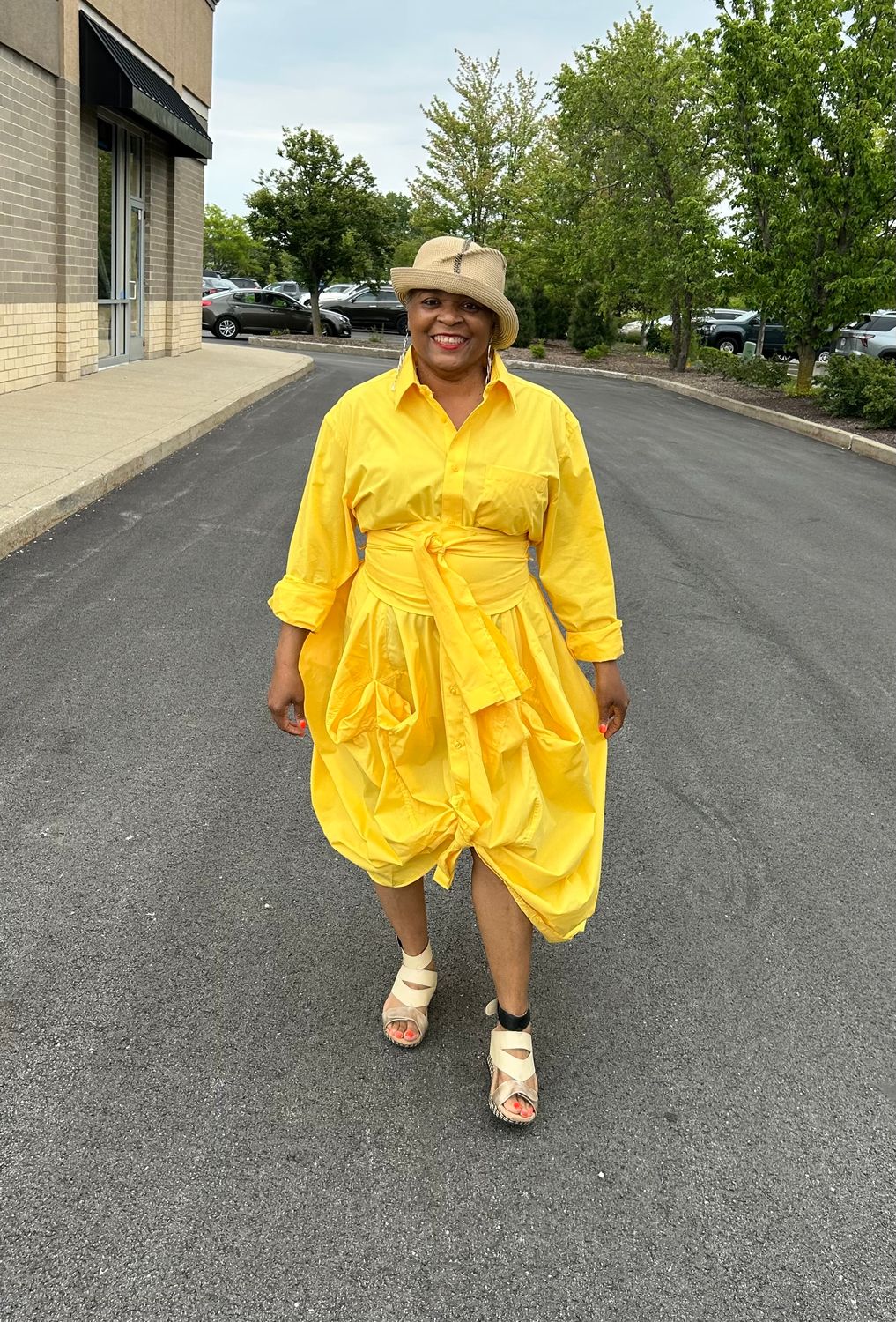 Just Shirts Dress Yellow