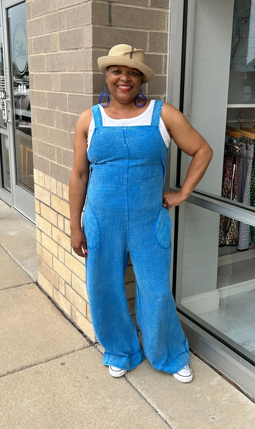 Double Gauze Washed Overalls