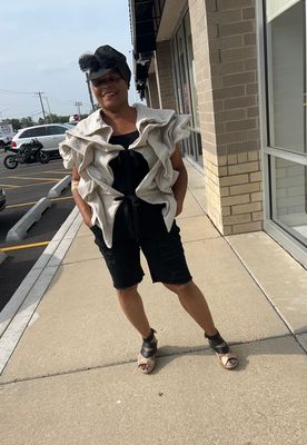 Linen Ruched Vest