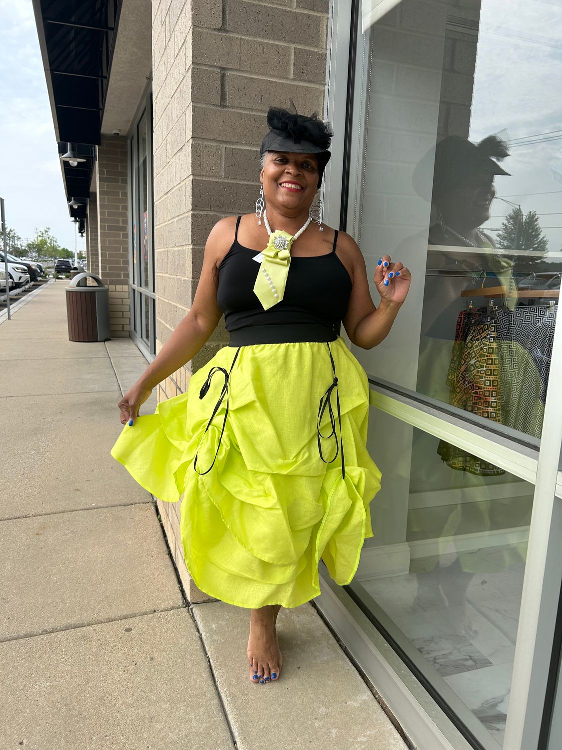 Linen Ruched Skirt