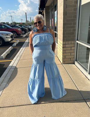 Smocked Tube Jumpsuit