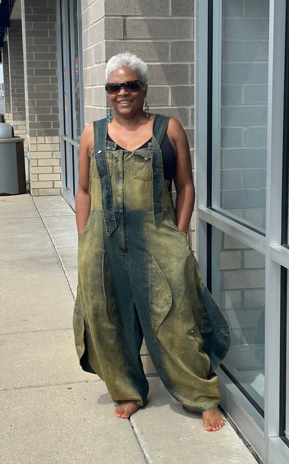 Washed Overall Jumpsuit
