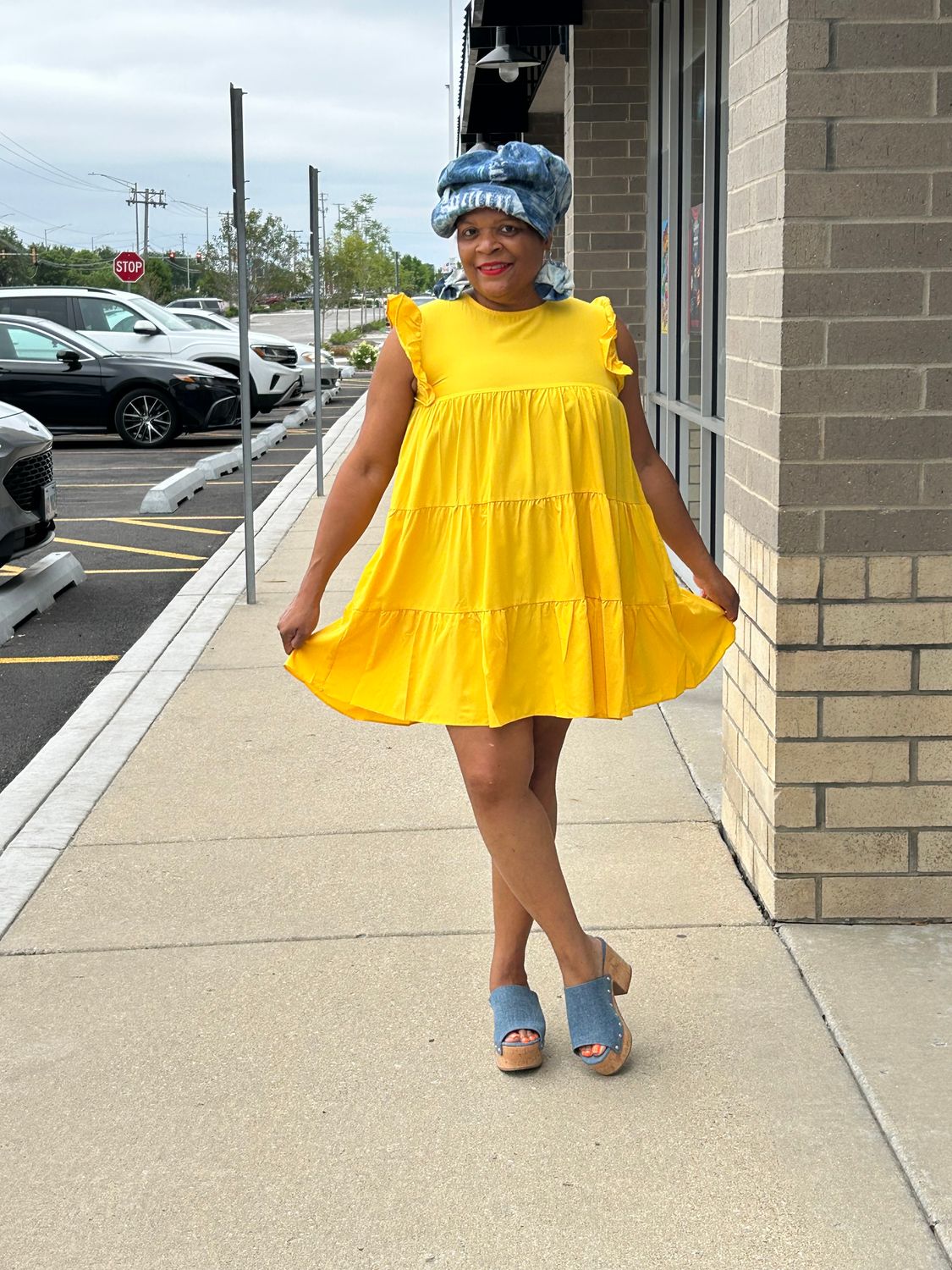 Sunshine Ruffle Babydoll Dress
