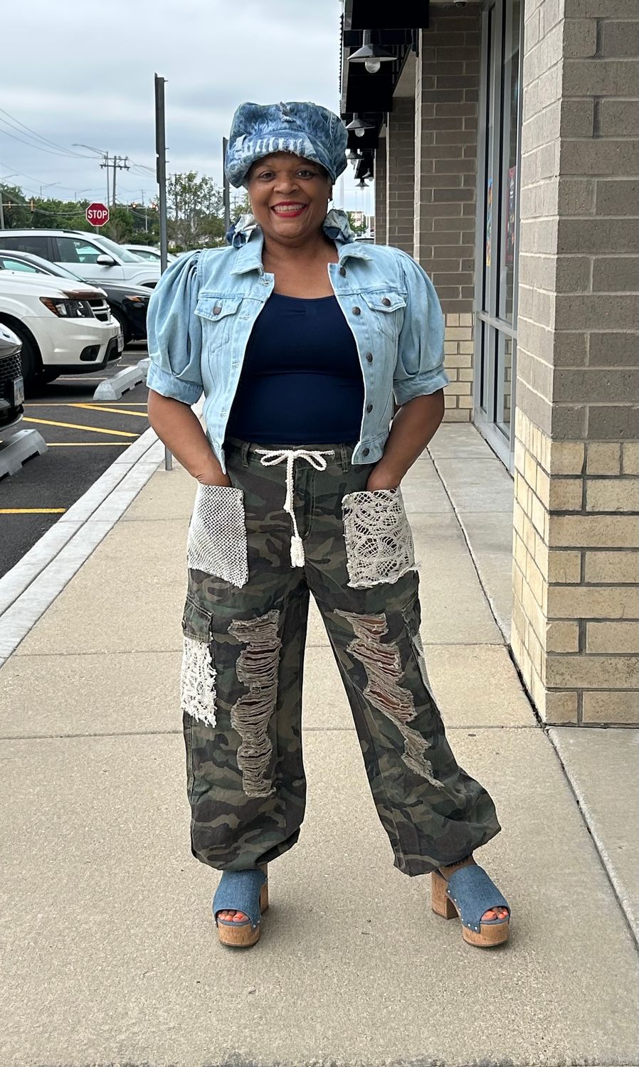 Vintage Washed Crochet Joggers