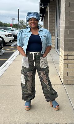 Vintage Washed Crochet Joggers