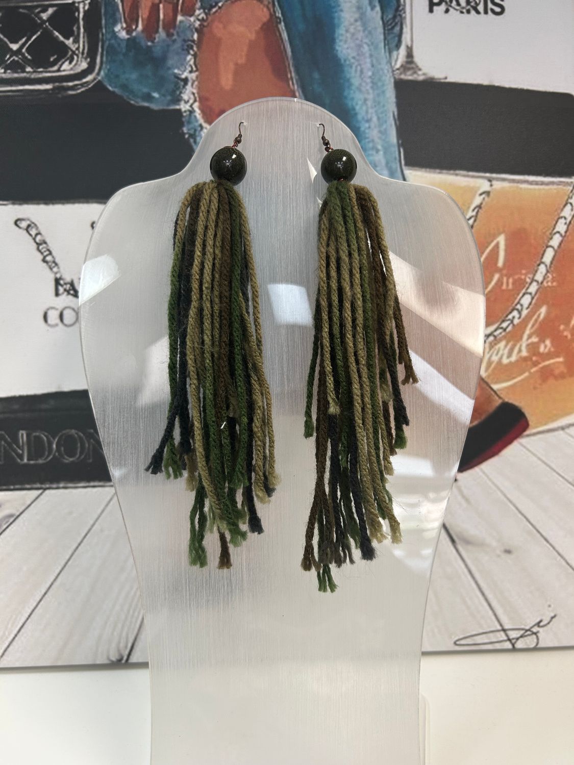Yarn Camouflage Earrings