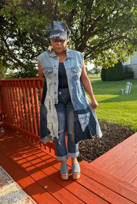 Upcycled Denim Vest/Dress